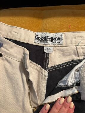 GoodFellows Cream Cotton Jean Shorts - Women's Casual Staple